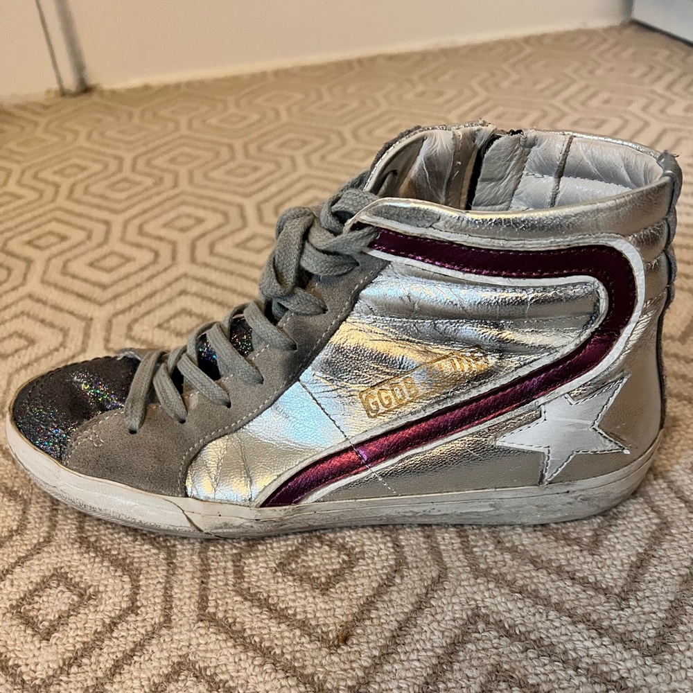 Golden goose glitter high tops